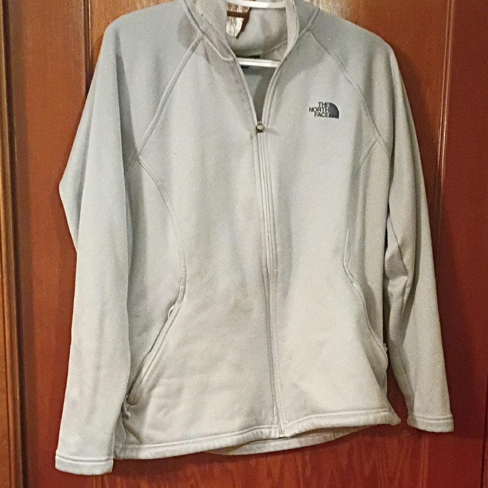 The North Face Light Gray Zip-Up Fleece